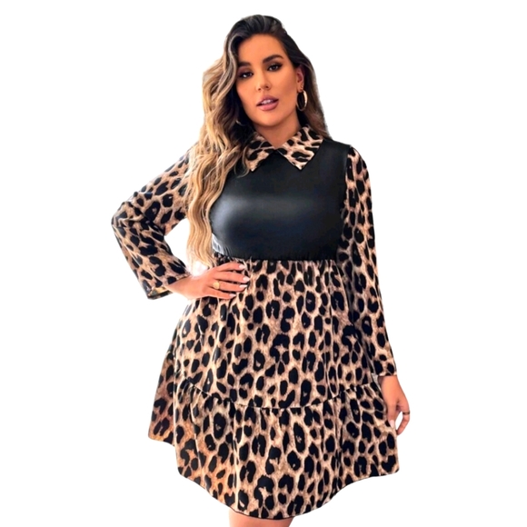 SHEIN Dresses & Skirts - NEW Womens Leopard Print Dress 0XL / US 12